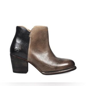 Bed Stu Yell Heeled Ankle Booties Boots Smoke Grey Size 9